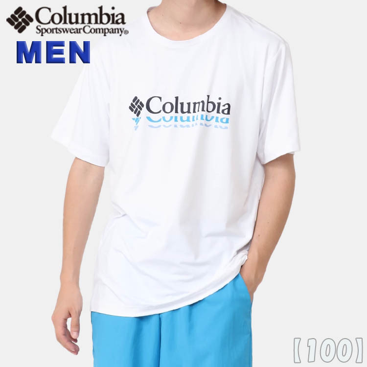コロンビア メンズ テックトレイルフロントグラフィック半袖Tシャツ 吸湿速乾機能 UVカット ストレ...