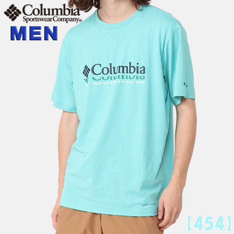 コロンビア メンズ テックトレイルフロントグラフィック半袖Tシャツ 吸湿速乾機能 UVカット ストレ...