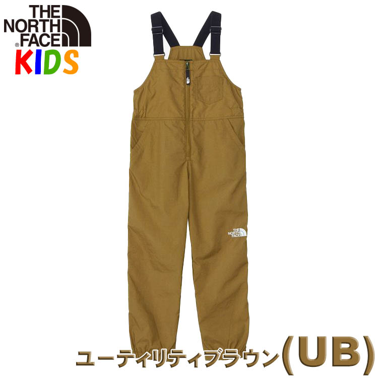 ノースフェイス キッズ オーバーオールパンツ 100-150cm North Faceフィールドビブ はっ水  アウトドアブランドおしゃれカッコイイかわいい キャンプ 林間学校