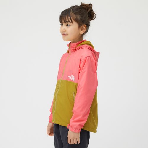 子ども用イエローフード付きジャケット THE NORTH FACE - ノースフェイス コンパクトジャケット キッズ