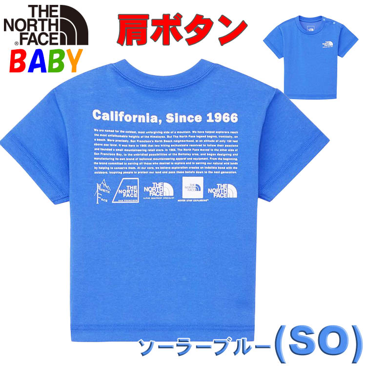 決算セール ノースフェイス ベビー 80-90cm 半袖Tシャツ ヒストリカルロゴ オーガニックコッ...