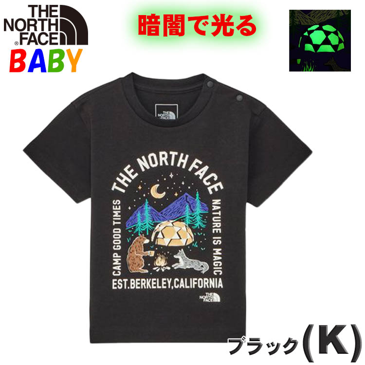 ノースフェイス ベビー 80-90cm 半袖Tシャツ ルミナスキャンプグラフィック オーガニックコッ...