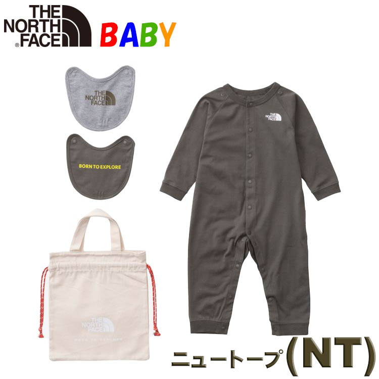 ノースフェイス ベビー 70-80cm 長袖ロンパース＆2Pビブ ギフトセット North Face オーガニックコットン男の子女の子おしゃれアウトドアブランドかわいい｜bnc2｜02