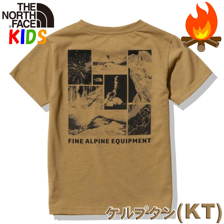 ノースフェイス キッズ 100-150cm ファイヤーフライ難燃Tシャツ North Face 焚火...
