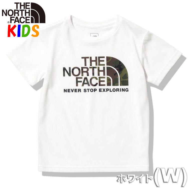 ノースフェイス キッズ 100-150cm カモロゴTシャツ North Face オーガニックコッ...