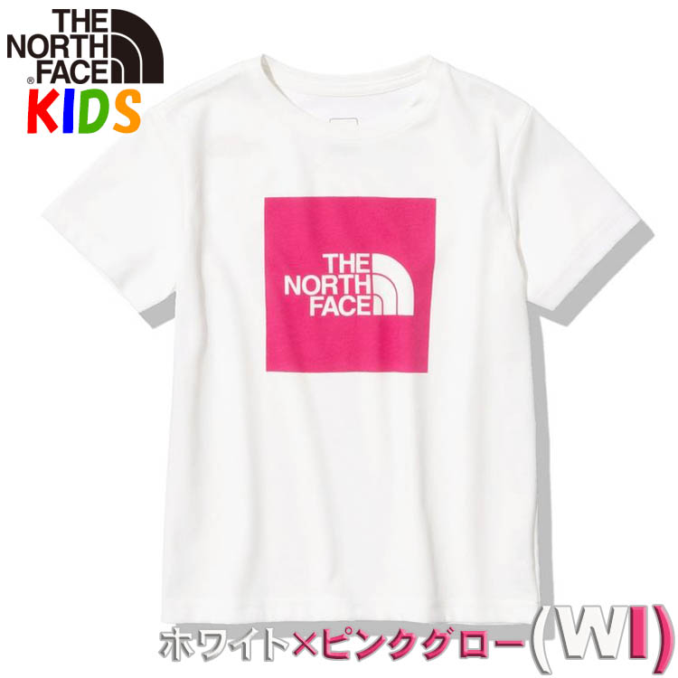 ノースフェイス キッズ 半袖Tシャツ 100-150cm カラードスクエアロゴ 男の子女の子おしゃれ...