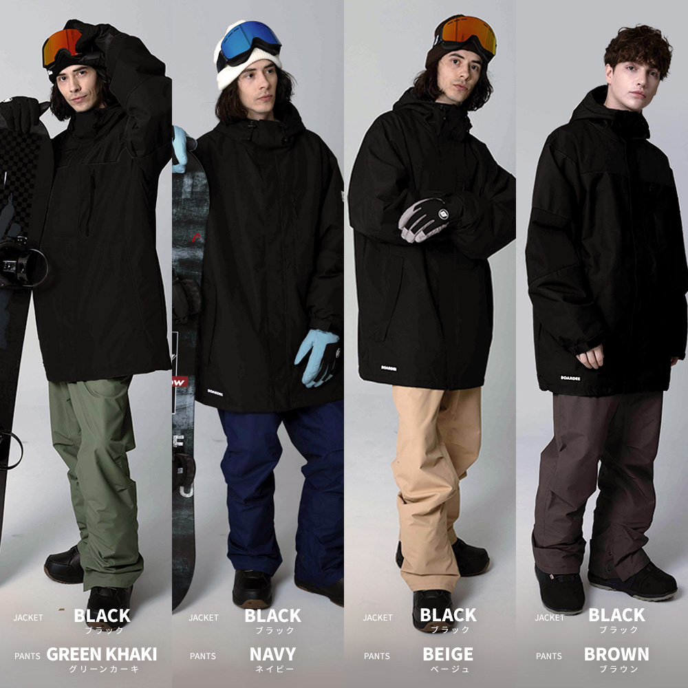 BOARDEE スノボウェア メンズ 上下セット スノーボードウェア BOARDEE