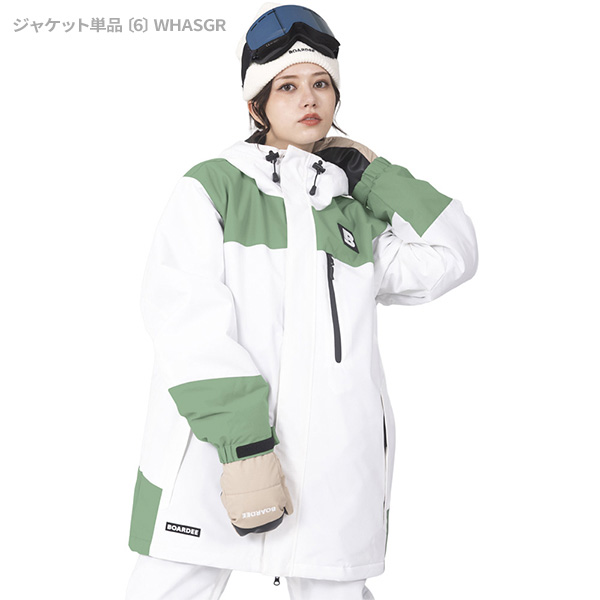 スノーボード　ウェア上下セット（ミントグリーン/ホワイト） スノーボード ウェア上下セット（ミントグリーン/ホワイト