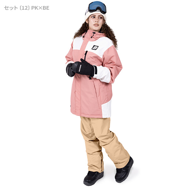 【新品未開封】BOARDEE スノーボード 上下セット　ピンク BOARDEE スノボウェア レディース 上下セット スノーボードウェア