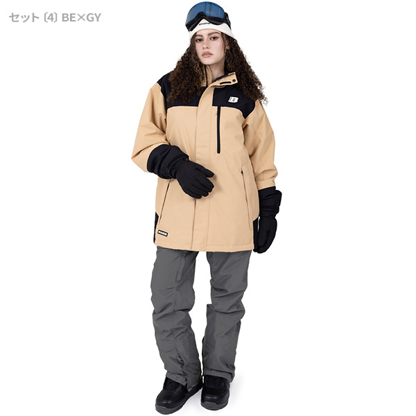 BOARDEE スノボウェア レディース 上下セット スノーボードウェア