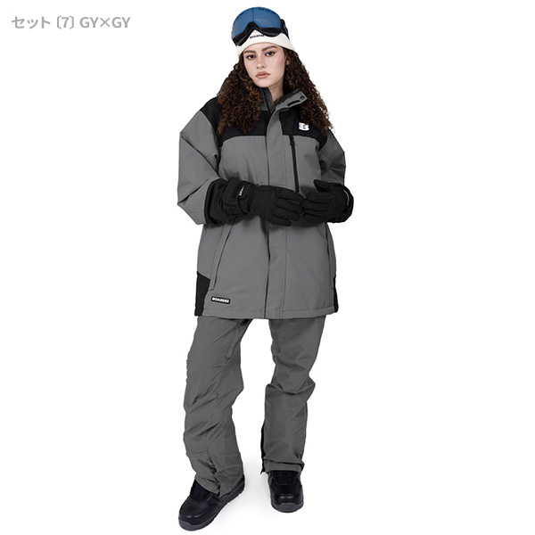 スノーボードウェア グレー 女性用 ACTLEIS（アクレイス） スキーウェア スノーボードウェア ジャケット