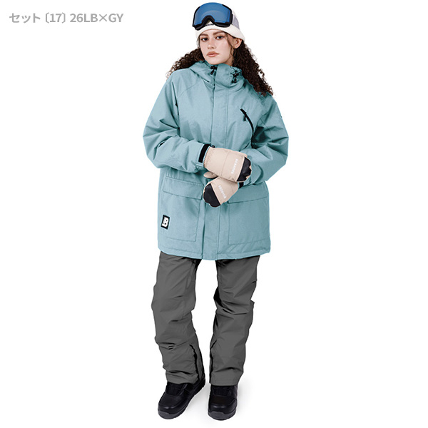 BOARDEE スノボウェア レディース 上下セット スノーボードウェア