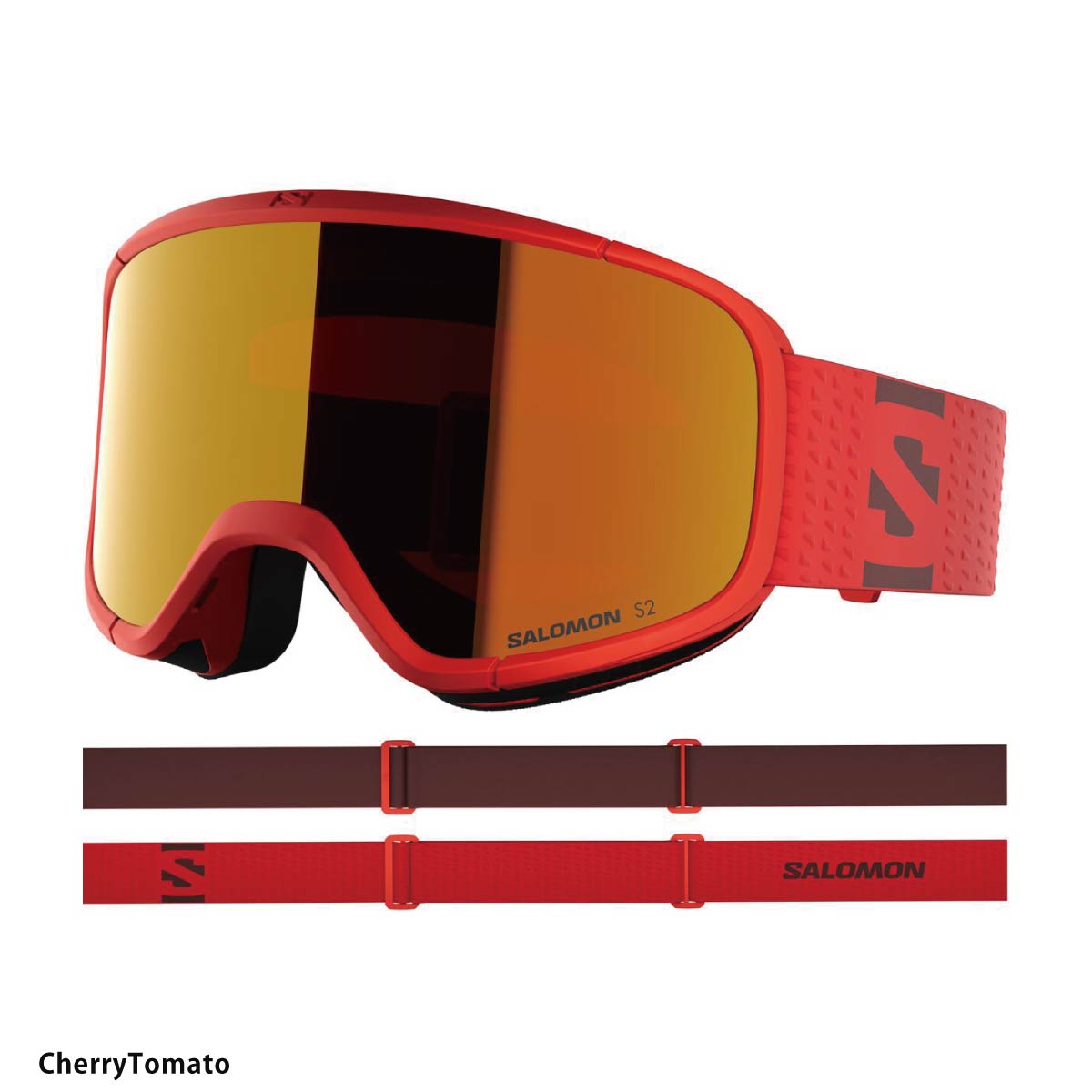 サロモン　 ゴーグル 赤色レンズ ベージュフレーム サロモン ゴーグル 赤色レンズ ベージュフレーム