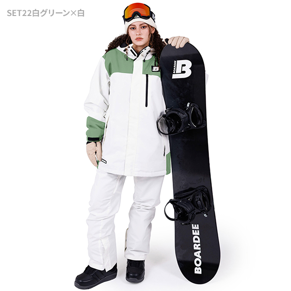 BOARDEE スノボウェア レディース 上下セット スノーボードウェア