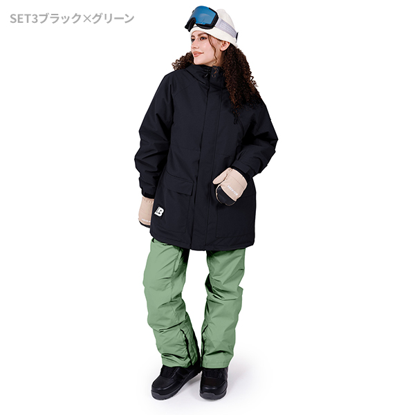BOARDEE スノボウェア レディース 上下セット スノーボードウェア