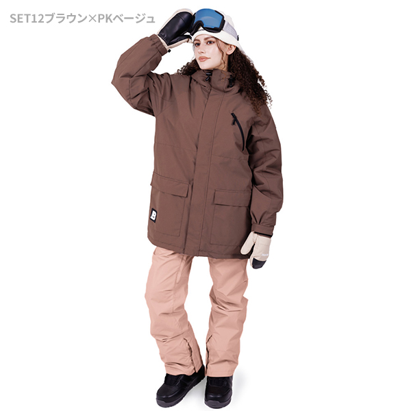 BOARDEE スノボウェア レディース 上下セット スノーボードウェア