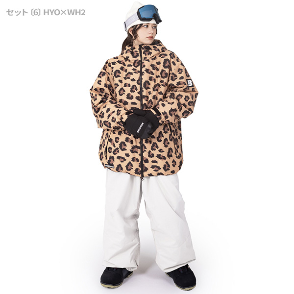 スノボウェア レディース 上下セット スノーボードウェア BOARDEE BD25JFOT43W×BD25JFOB43W ボーディー オーバーサイズシルエット スキーウェア | BOARDEE | 06