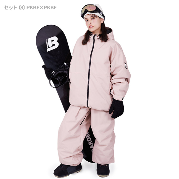 スノボウェア レディース 上下セット スノーボードウェア BOARDEE BD25JFOT43W×BD25JFOB43W ボーディー オーバーサイズシルエット スキーウェア | BOARDEE | 08