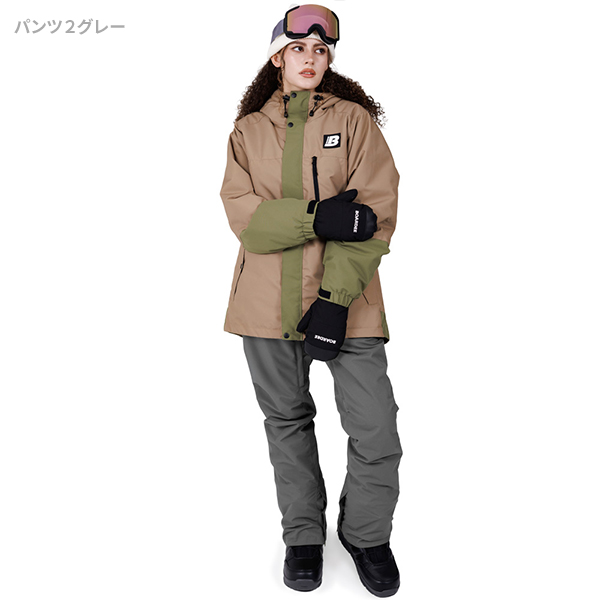 スノボウェア レディース 上下セット スノーボードウェア BOARDEE BD25JFOT44W×BD25JFOB44W ボーディー スキーウェア | BOARDEE | 10