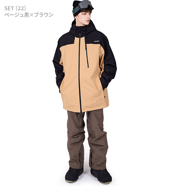 スノボウェア メンズ 上下セット スノーボードウェア 耐水20,000mm BLACKSNOW OT02M×BS25JFOB02M ブラックスノー スキーウェア | BLACK SNOW | 03