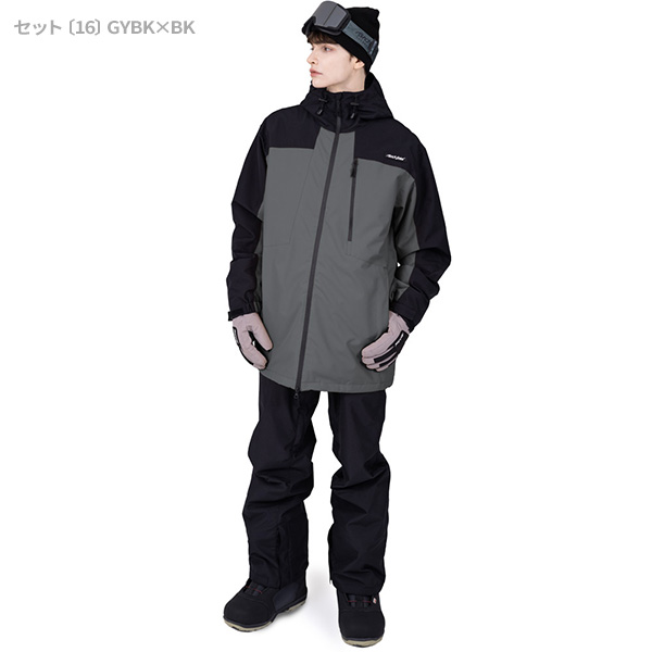 BLACK SNOW スノボウェア メンズ 上下セット スノーボードウェア 耐水