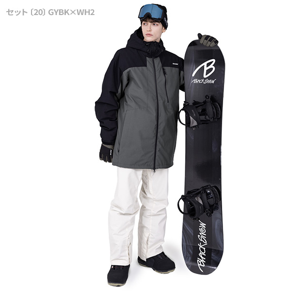 スノボウェア メンズ 上下セット スノーボードウェア 耐水20,000mm BLACKSNOW OT02M×BS25JFOB02M ブラックスノー スキーウェア | BLACK SNOW | 15