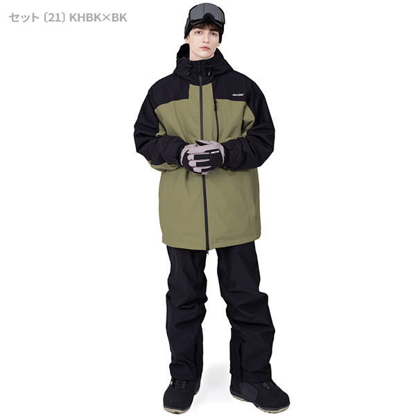 スノボウェア メンズ 上下セット スノーボードウェア 耐水20,000mm BLACKSNOW OT02M×BS25JFOB02M ブラックスノー スキーウェア | BLACK SNOW | 16