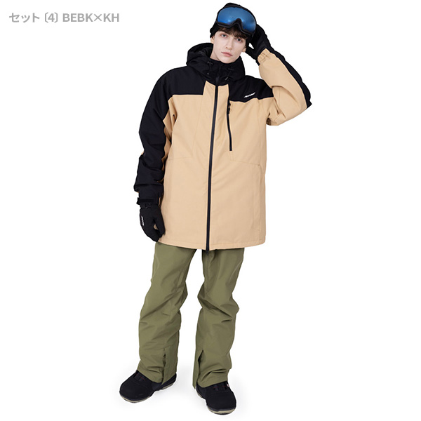 ブラックスノーボードウェアセット BLACK SNOW スノボウェア メンズ 上下セット スノーボードウェア