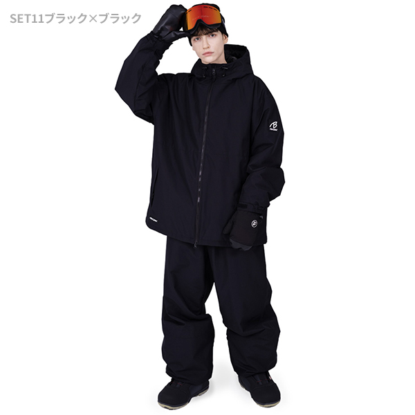 スノボウェア メンズ 上下セット スノーボードウェア BLACKSNOW BS25JFOT04M×BS25JFOB04M ブラックスノー オーバーサイズ スキーウェア | BLACK SNOW | 11