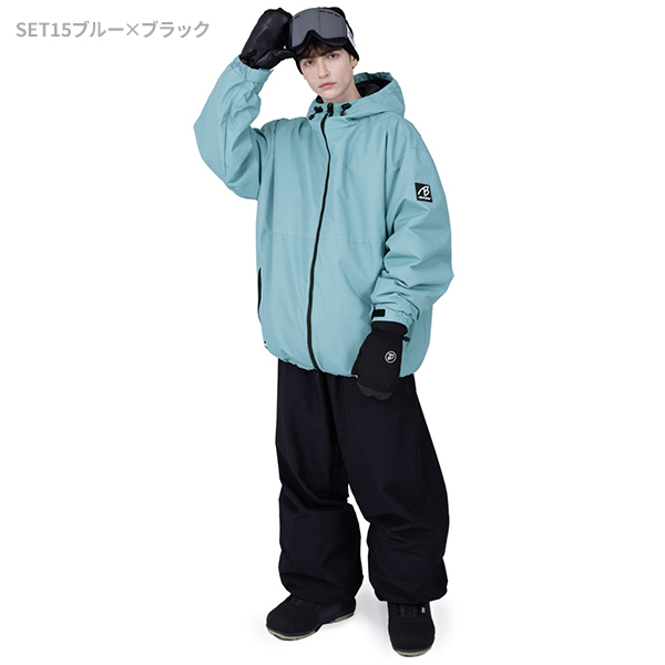 スノボウェア メンズ 上下セット スノーボードウェア BLACKSNOW BS25JFOT04M×BS25JFOB04M ブラックスノー オーバーサイズ スキーウェア | BLACK SNOW | 15