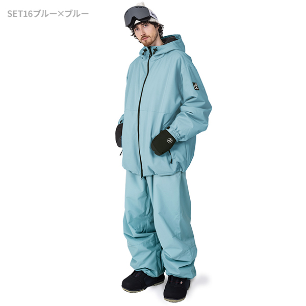 スノボウェア メンズ 上下セット スノーボードウェア BLACKSNOW BS25JFOT04M×BS25JFOB04M ブラックスノー オーバーサイズ スキーウェア | BLACK SNOW | 16