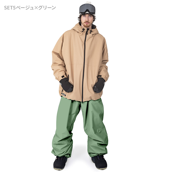スノボウェア メンズ 上下セット スノーボードウェア BLACKSNOW BS25JFOT04M×BS25JFOB04M ブラックスノー オーバーサイズ スキーウェア | BLACK SNOW | 05