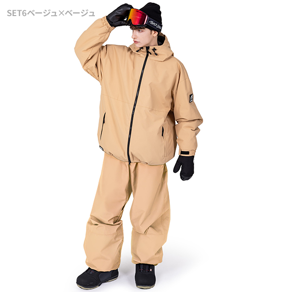 スノボウェア メンズ 上下セット スノーボードウェア BLACKSNOW BS25JFOT04M×BS25JFOB04M ブラックスノー オーバーサイズ スキーウェア | BLACK SNOW | 06