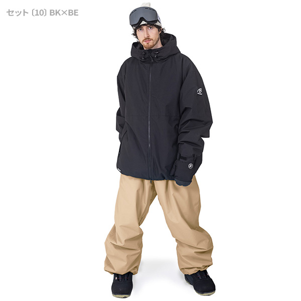 スノボウェア メンズ 上下セット スノーボードウェア BLACKSNOW BS25JFOT04M×BS25JFOB04M ブラックスノー オーバーサイズ スキーウェア | BLACK SNOW | 10