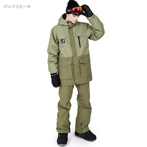 スノボウェア メンズ 上下セット スノーボードウェア BLACKSNOW BS25JFOT05M×BS25JFOB05M ブラックスノー スリム スキーウェア | BLACK SNOW | 11