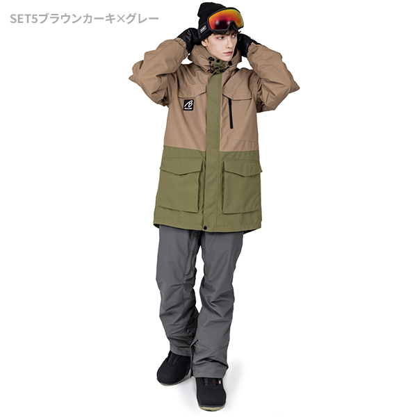 BLACK SNOW スノボウェア メンズ 上下セット スノーボードウェア