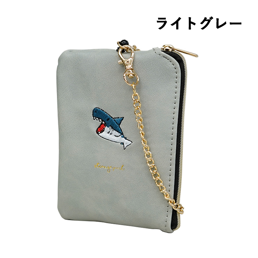 パスケース コミカル アニマル 刺繍 リール ストレンジパーク 合