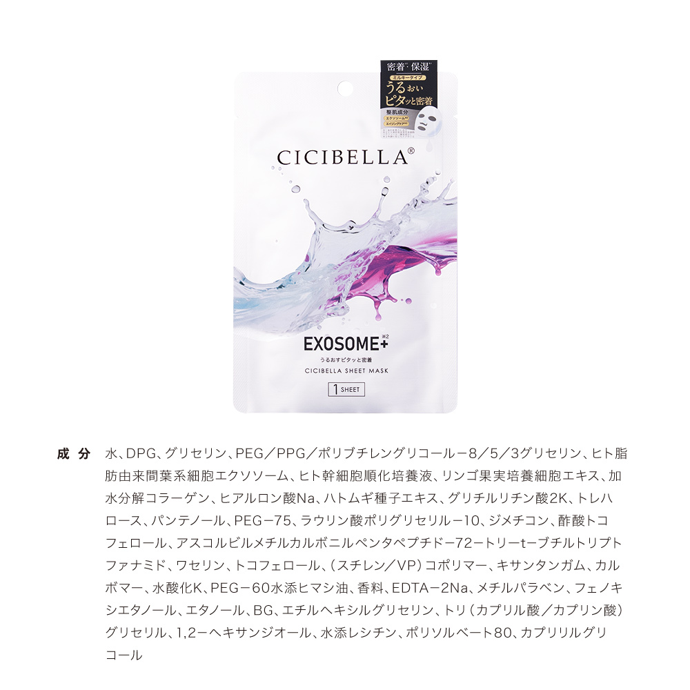 CICIBELLA シシベラ プレミアムミルキーマスク 個包装 PDRN EXOSOME