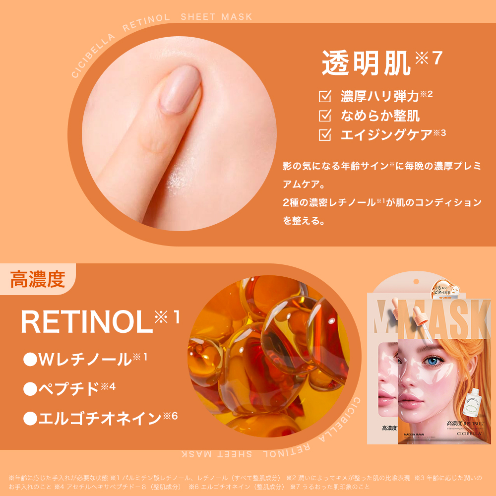 CICIBELLA 最新作 シートマスク 14枚 個包装 PDRN エクソソーム