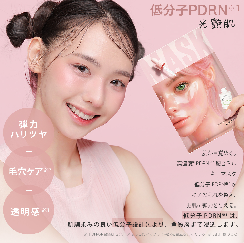 最新作 シートマスク 14枚 個包装 PDRN エクソソーム ヒアルロン酸 超高保湿 フェイスパック 顔パック トラブル肌 エクソソーム 美肌 スキンケア cicibella | CICIBELLA | 14