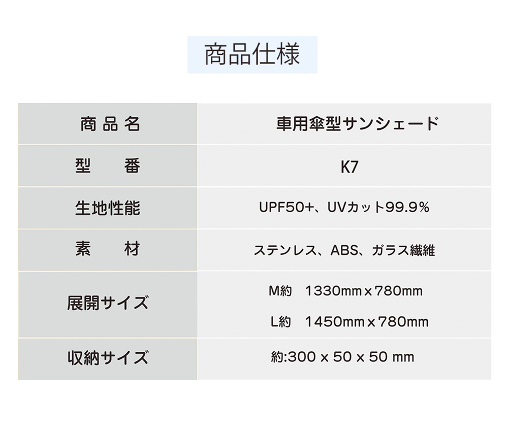 サンシェード 車 車用 傘式 UVカット 100％ フロントサンシェード UV 紫外線カット 日除け 遮光 断熱 遮熱 折り畳み パラソル コンパクト 紫外線 収納 cicibella |  | 16
