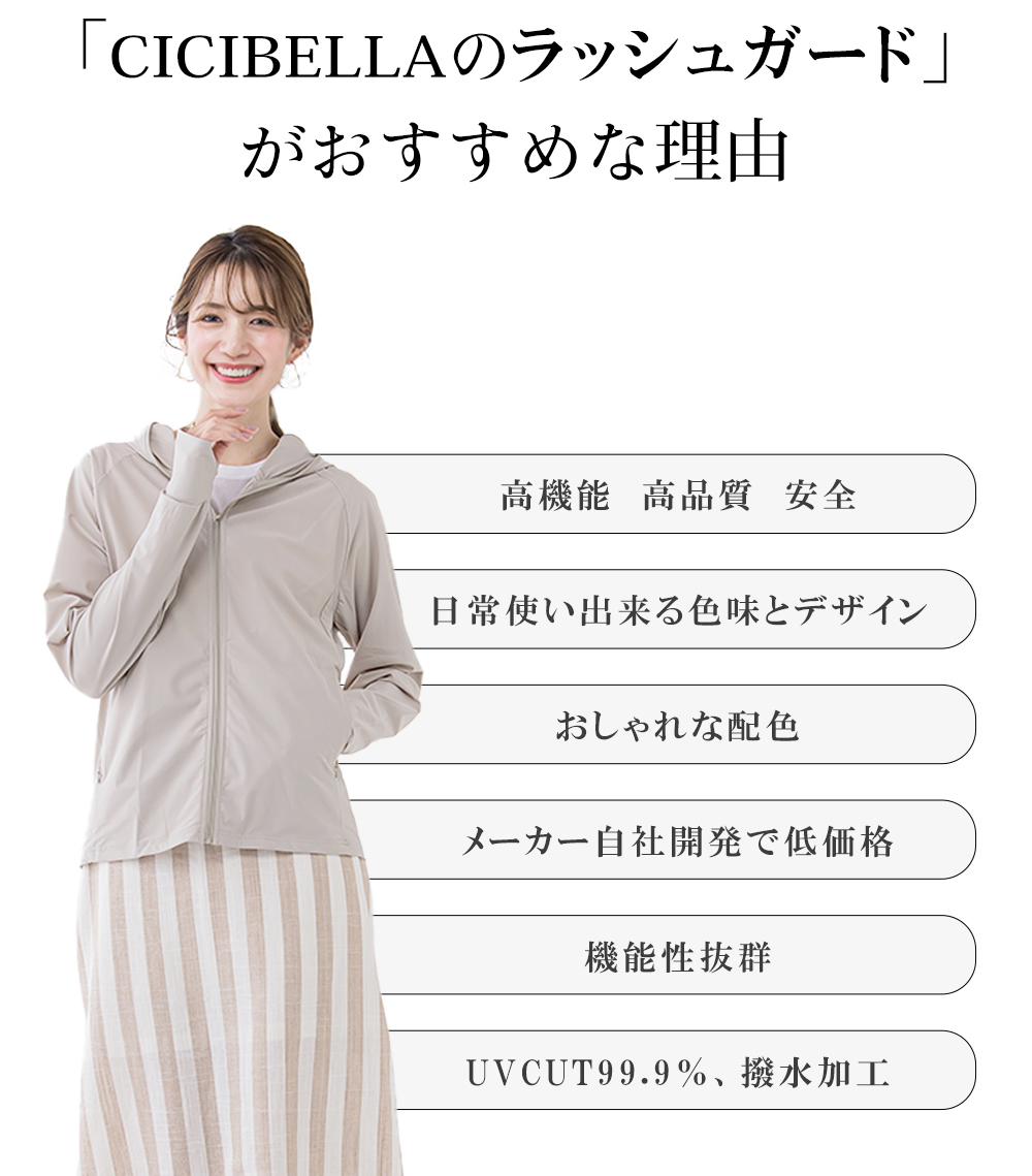 CICIBELLA ラッシュガード 子供 メンズ UVパーカー 冷感 2024