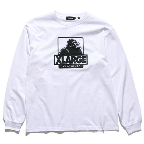 エクストララージ【X-LARGE】L/S TEE OG ロンT 長袖 メンズ スタンダード クルーネック ロゴ ラージ 人気 ストリート  ゴリラ【ネコポス発送のみ送料無料】