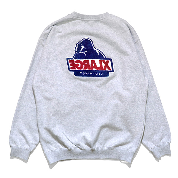 エクストララージ【X-LARGE】TWO TONE BACKSIDE OG CREWNECK SWEAT