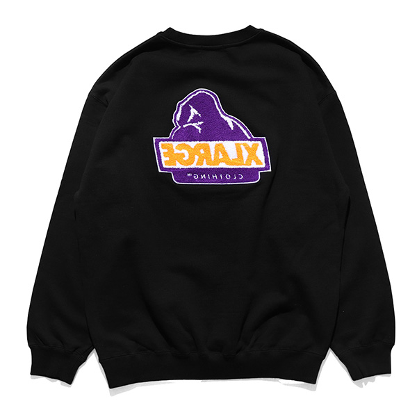 エクストララージ【X-LARGE】TWO TONE BACKSIDE OG CREWNECK SWEAT スウェット トレーナー メンズ トップス  長袖 ロゴ ゴリラ 裏毛