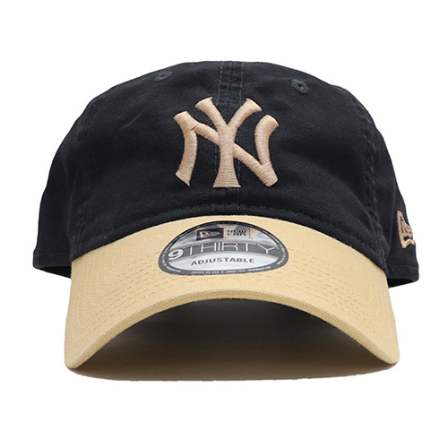 ニューエラ/NEW ERA 9THIRTY Washed Duck ニューヨーク・ヤンキース ネイビー ベガスゴールドバイザー キャップ 帽子