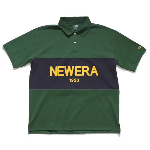 ニューエラ/NEW ERA 半袖 オーバーサイズド ポロシャツ Panel Logo NEW ERA...