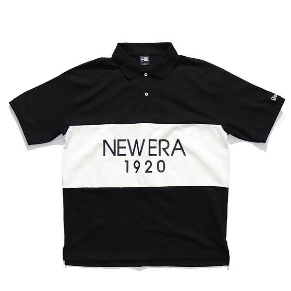 ニューエラ/NEW ERA 半袖 オーバーサイズド ポロシャツ Panel Polo オフホワイト/...