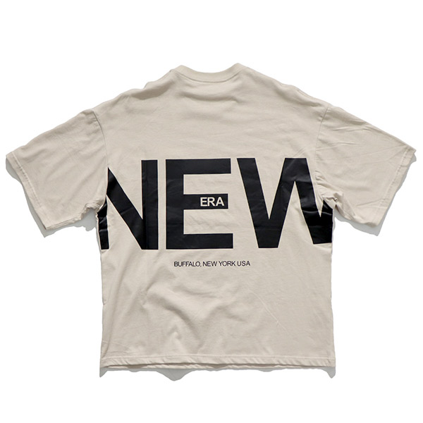 ニューエラ/NEW ERA 半袖 オーバーサイズド コットン Tシャツ Zoom Up Logo ユニセックス メンズ レディース TEE ホワイト ストーン ブラック【ネコポス発送】｜bobsstore｜03