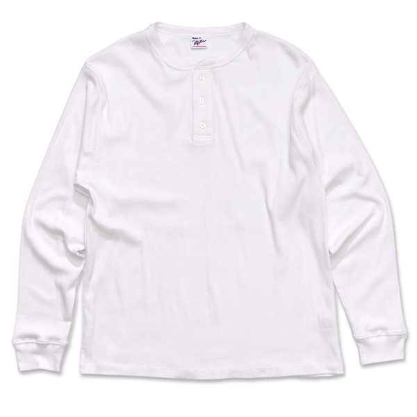 古着 Milok ミロック SIDE H QS SHIRTS 長袖 ヘンリーネック カットソー 46 ホワイト レディース Milok ミロック SIDE H QS SHIRTS 長袖 ヘンリーネック カットソー 46